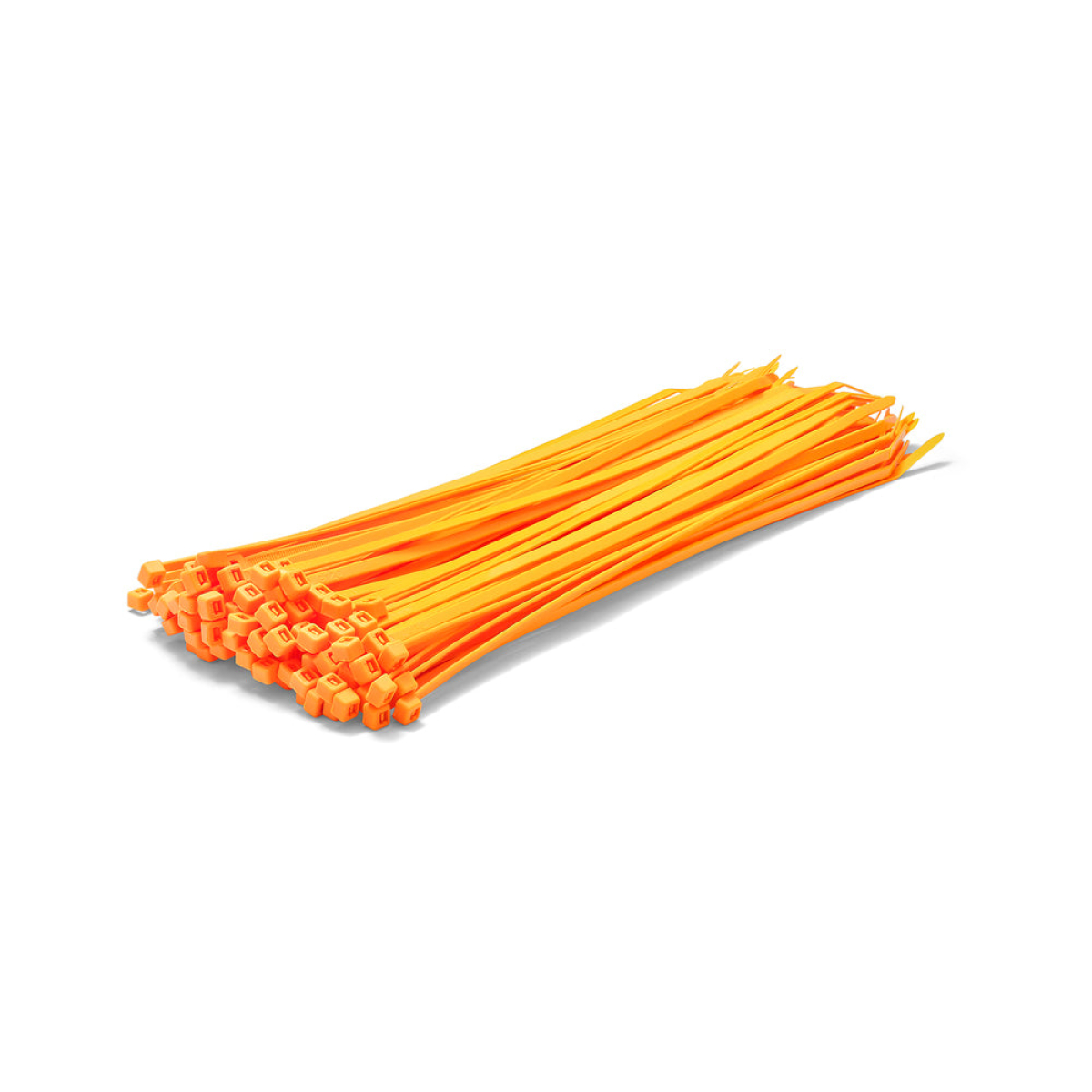 370 x 7.6mm Fluorescent Orange Cable Ties - Pack of 100 | C37076ORANGEFL