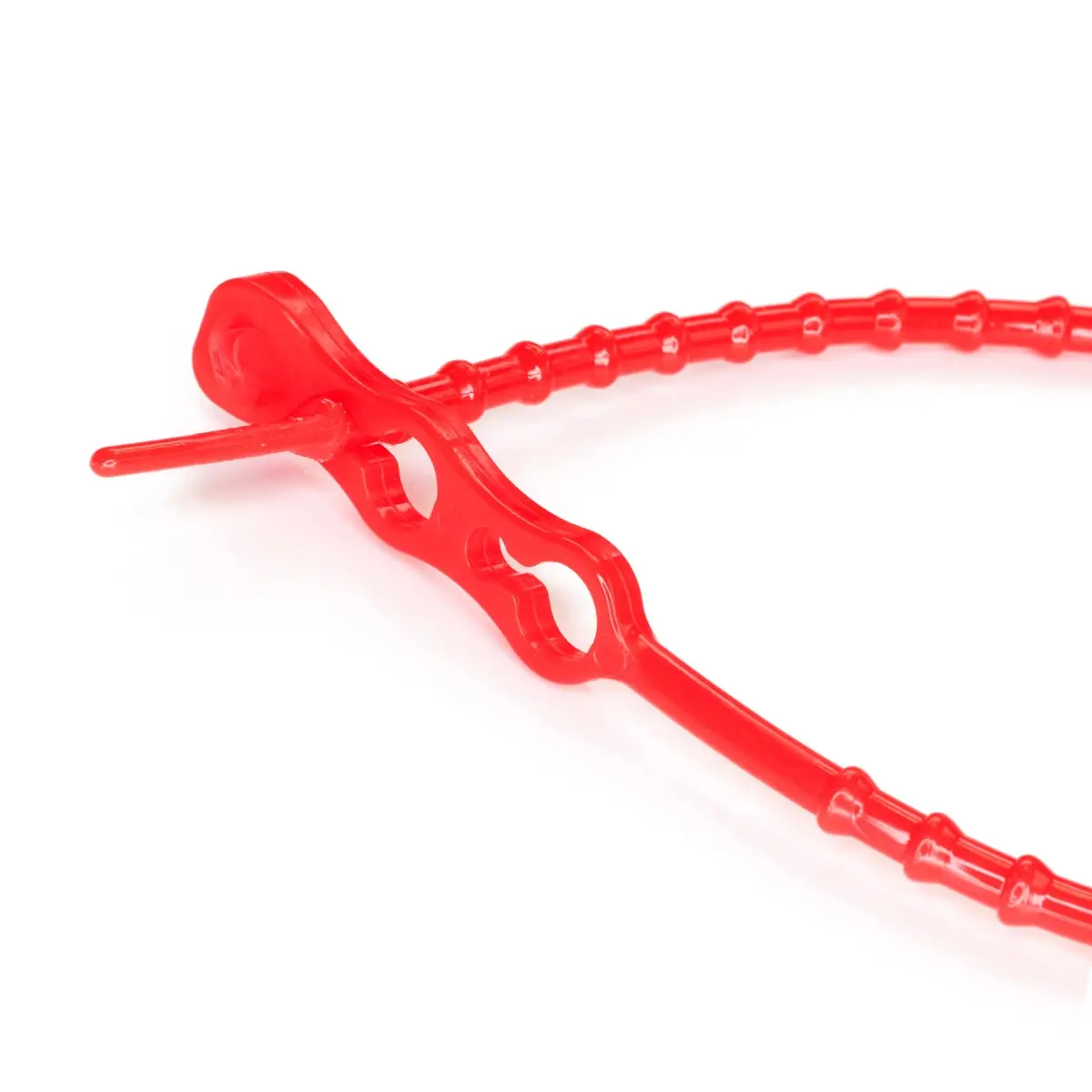 240 x 3.8mm Red Releasable Beaded Cable Ties - Pack of 100 | RPT24038RED