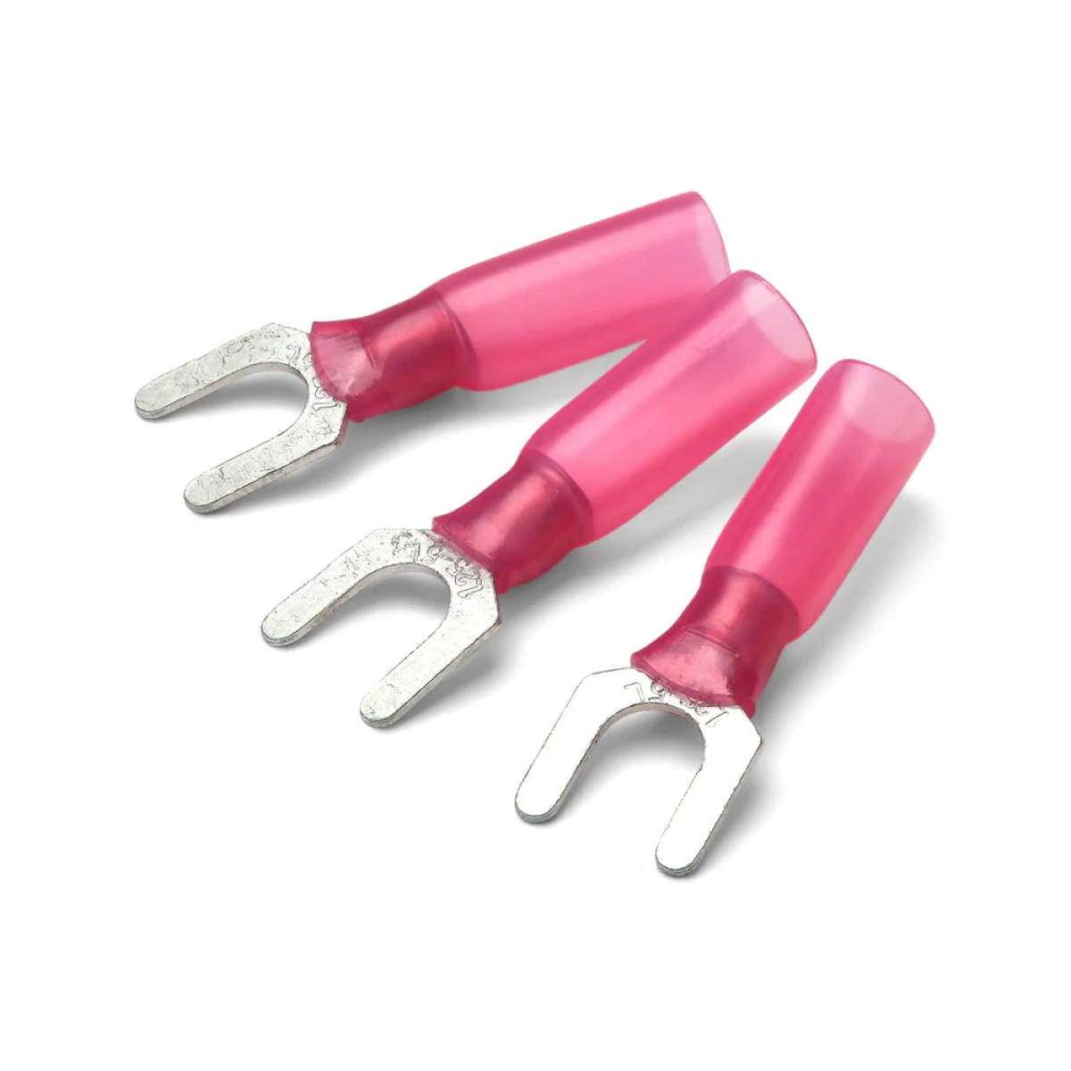 5mm Red Heatshrink Fork Terminal - Pack of 100 | T1F5HS