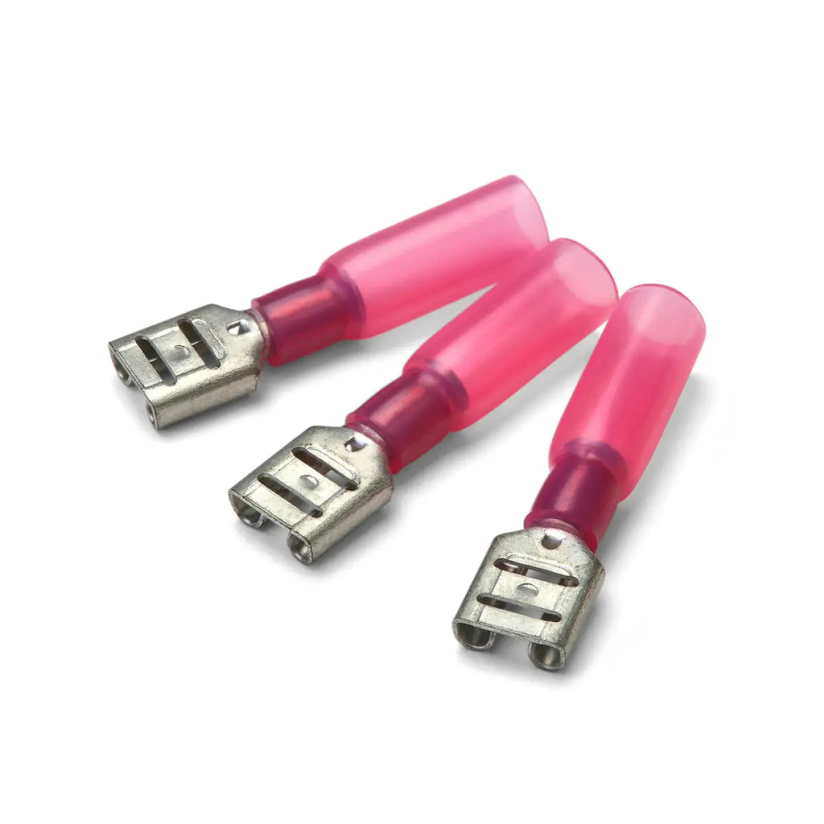 4.8 x 0.8mm Red Heatshrink Female Push-On Terminal - Pack of 100 | T1POF47508HS