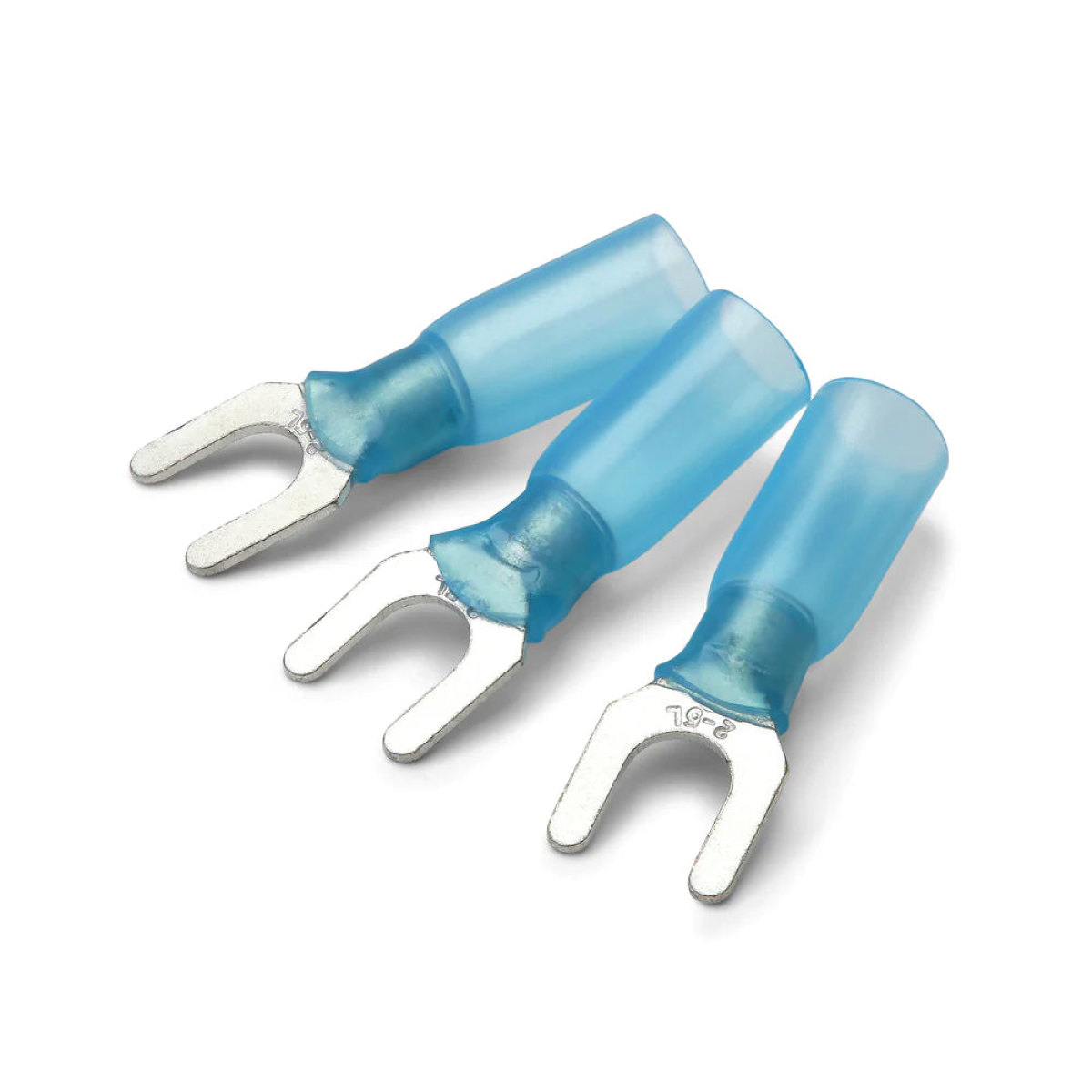 5mm Blue Heatshrink Fork Terminal - Pack of 100 | T2F5HS