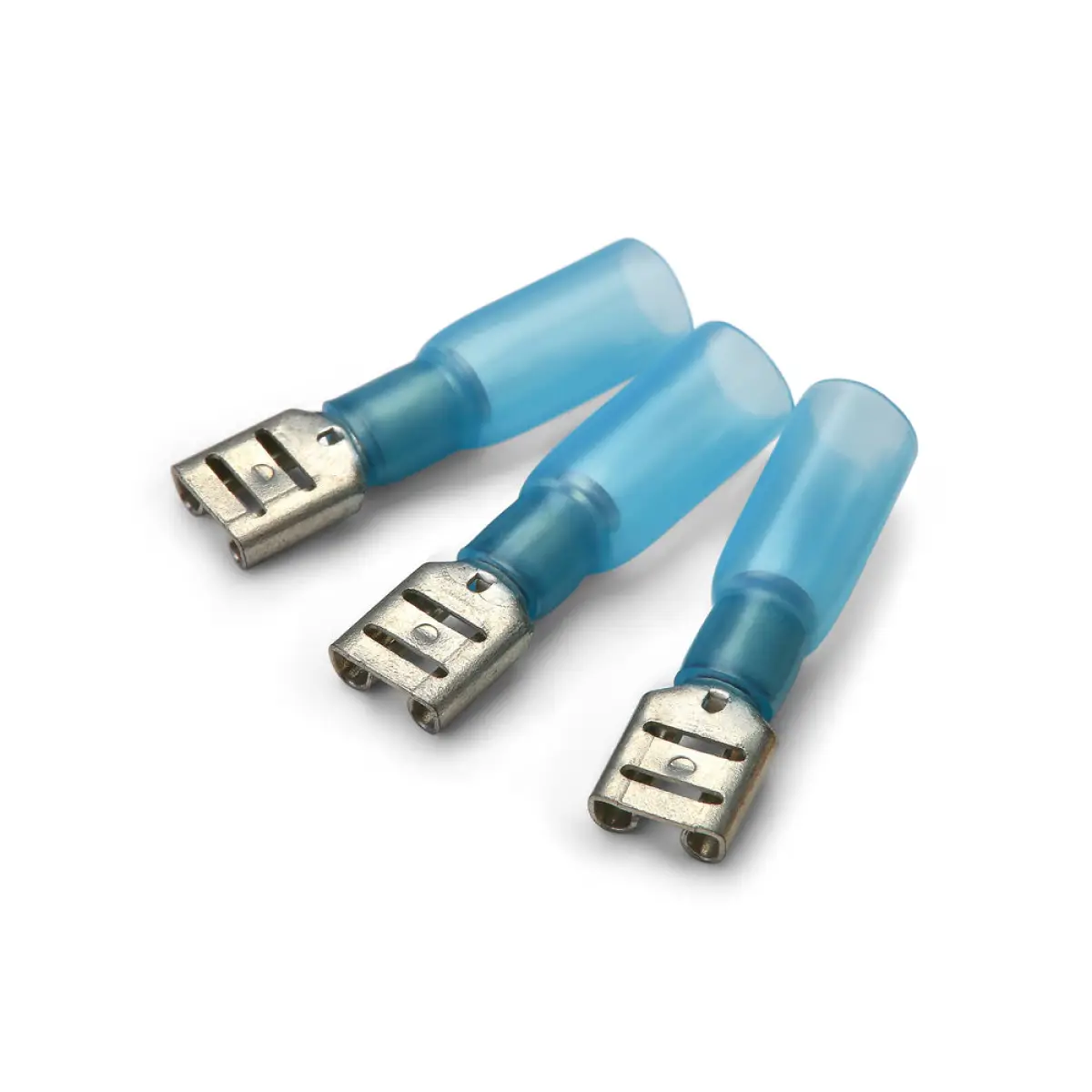 4.8 x 0.8mm Blue Heatshrink Female Push-On Terminal - Pack of 100 | T2POF47508HS