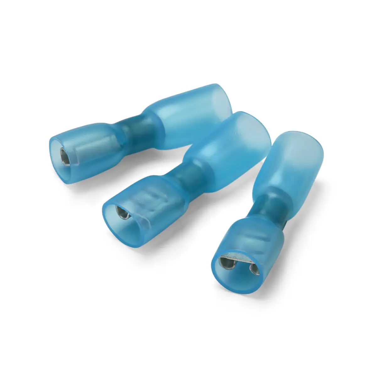 4.8 x 0.8mm Blue Fully Insulated Heatshrink Female Push-On Terminal - Pack of 100 | T2POFTI47508HS