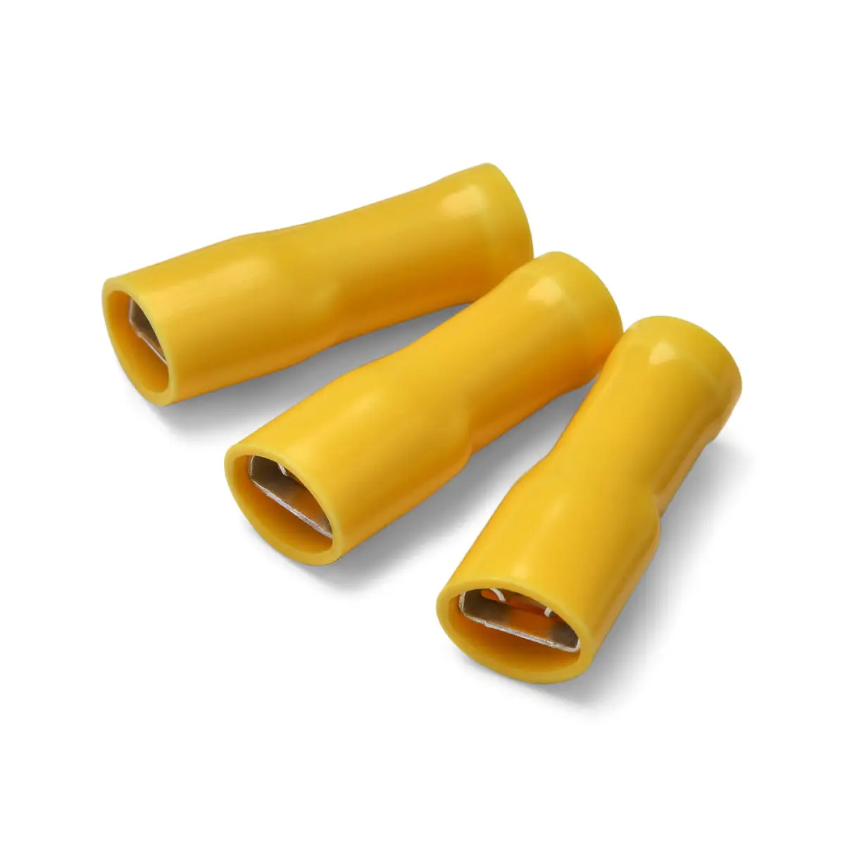 6.3 x 0.8mm Yellow Fully Insulated Female Push-On Terminal - Pack of 100 | T3POFTI63508