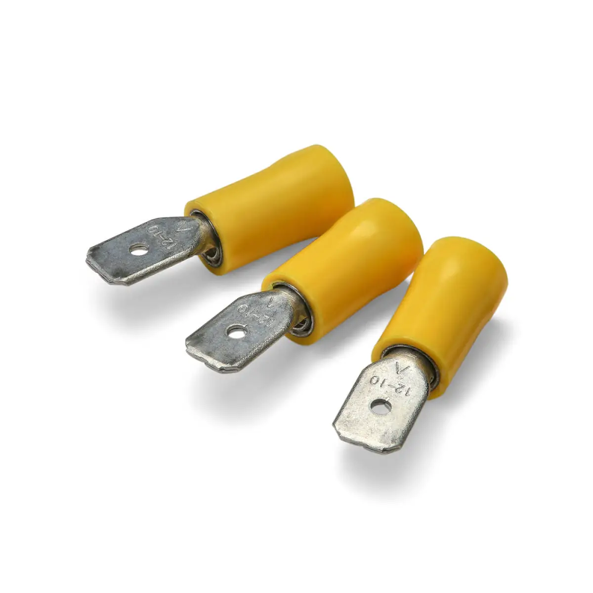 6.3 x 0.8mm Yellow Male Push-On Terminal - Pack of 100 | T3POM63508