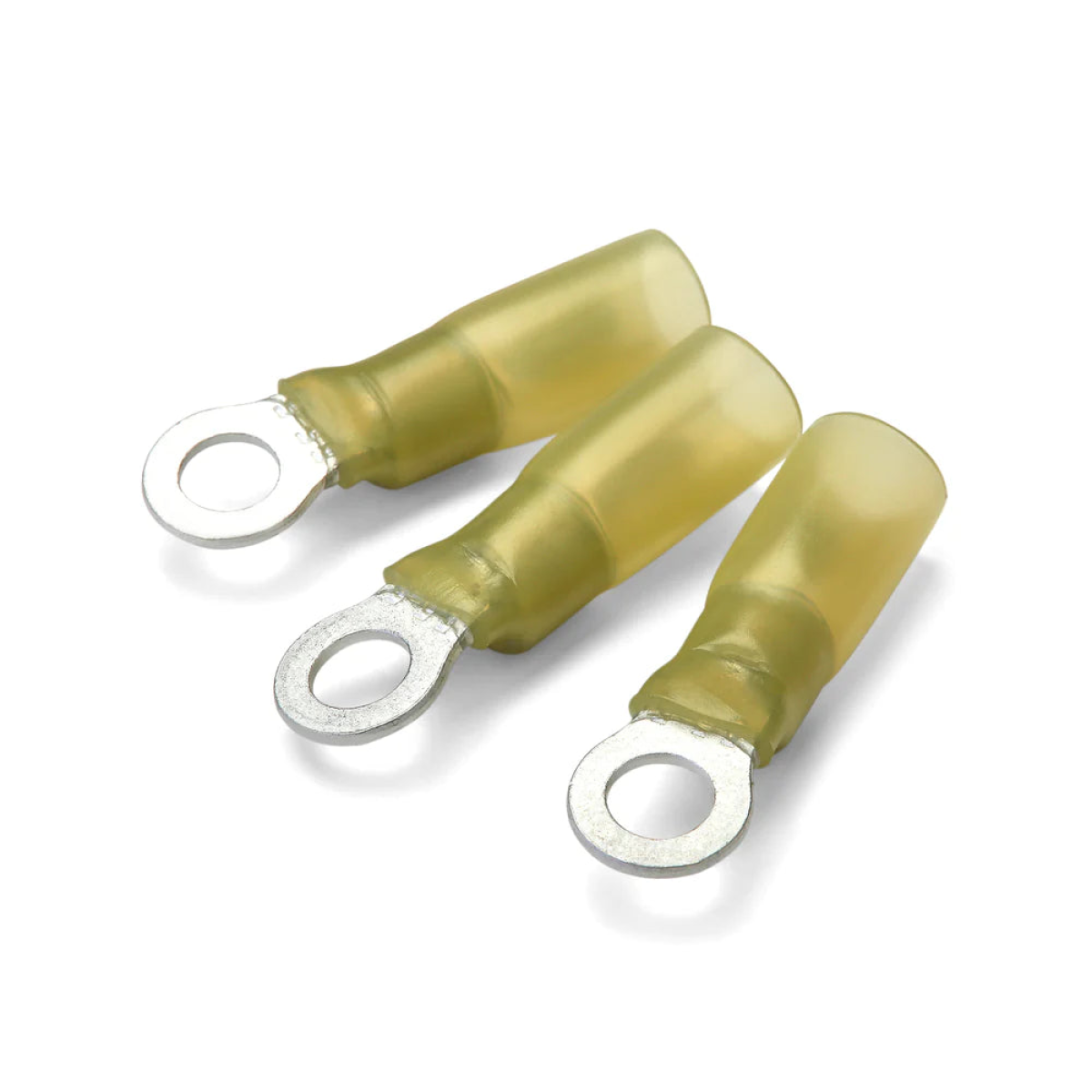 8mm Yellow Heatshrink Ring Terminal - Pack of 100 | T3R8HS