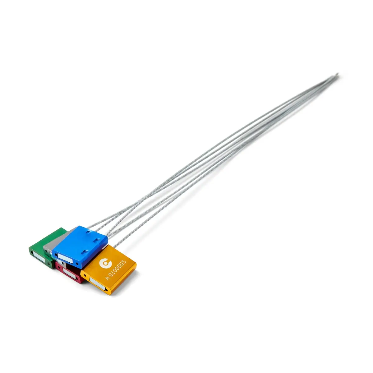 Yellow Aluminium Cable Seal with 1.5 x 400mm Cable - Box of 1000 | CS15400YELLOW