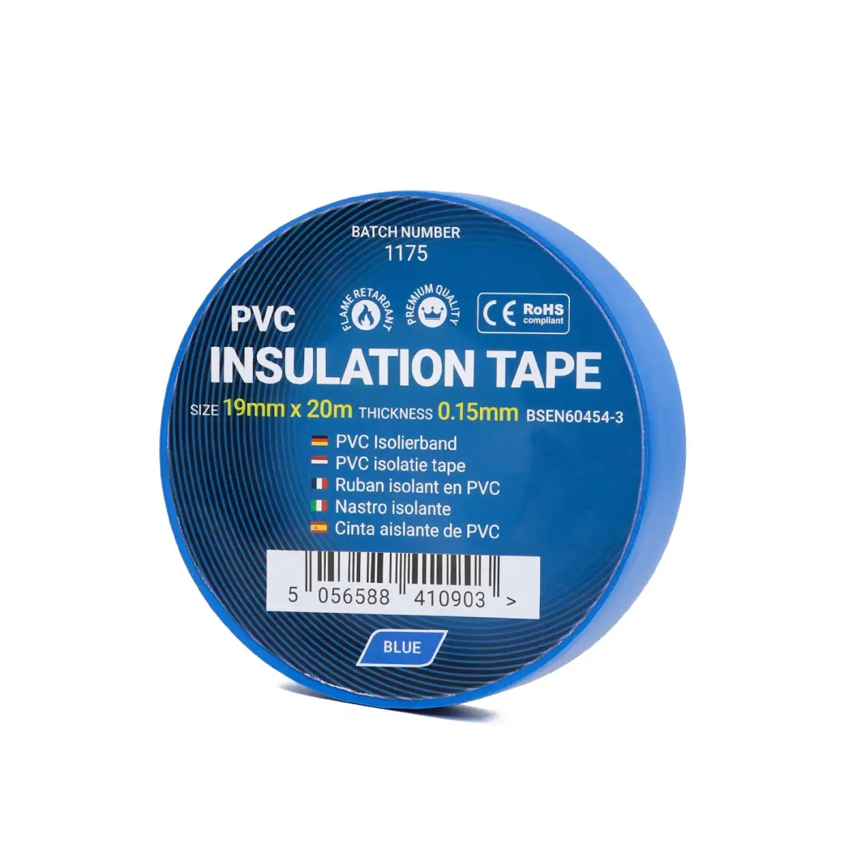 PVC Insulation Tape - 19mm x 20m - Blue | CTCIT20BLUE19