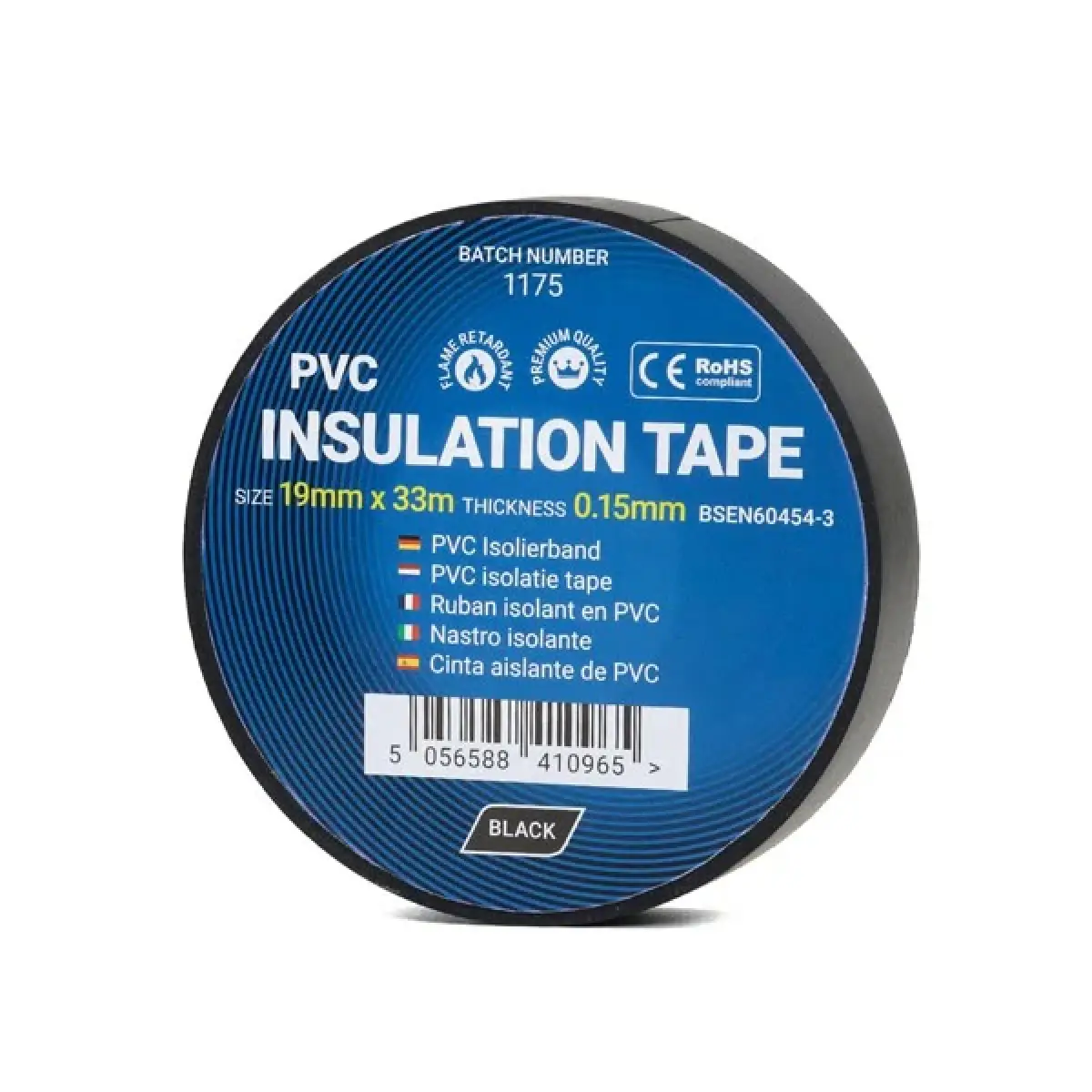 PVC Insulation Tape - 19mm x 33m - Black | CTCIT33BLACK19