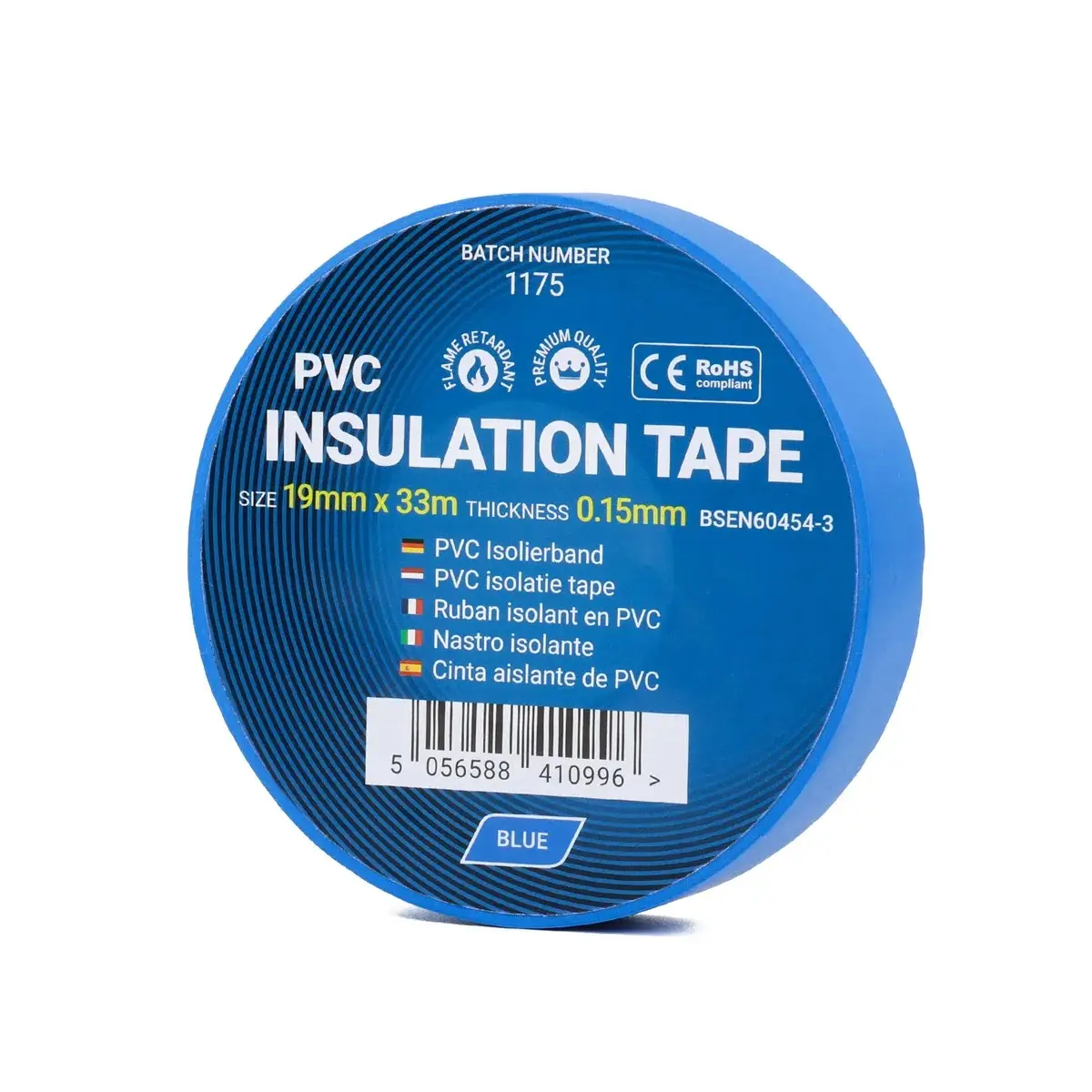 PVC Insulation Tape - 19mm x 33m - Blue | CTCIT33BLUE19