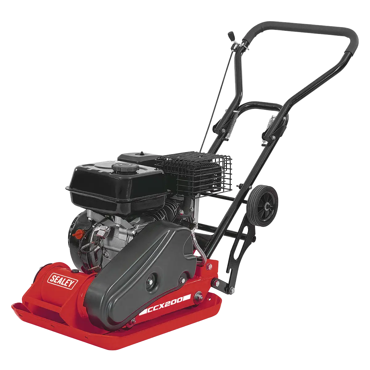 Petrol Plate Compactor with Wheel Kit 61kg Capacity