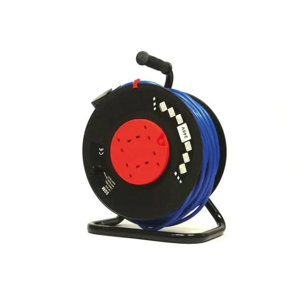 230V 50m Extension Reel - 4 x Sockets Heavy duty