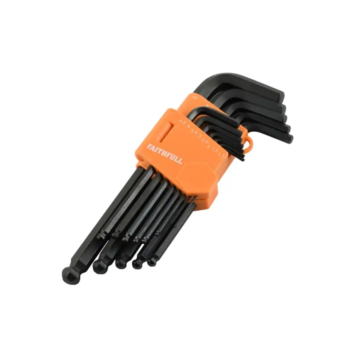 Metric Ball End Long Arm Hexagon Key Set, 13 Piece