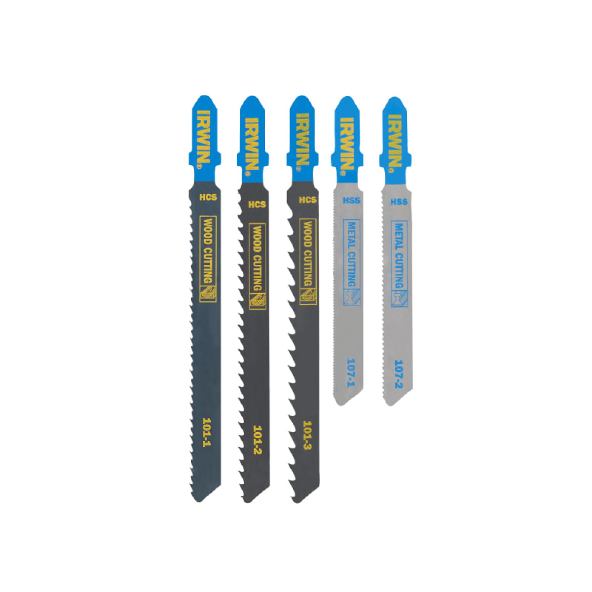 HCS/HSS T-Shank Jigsaw Blade Set, 5 Piece