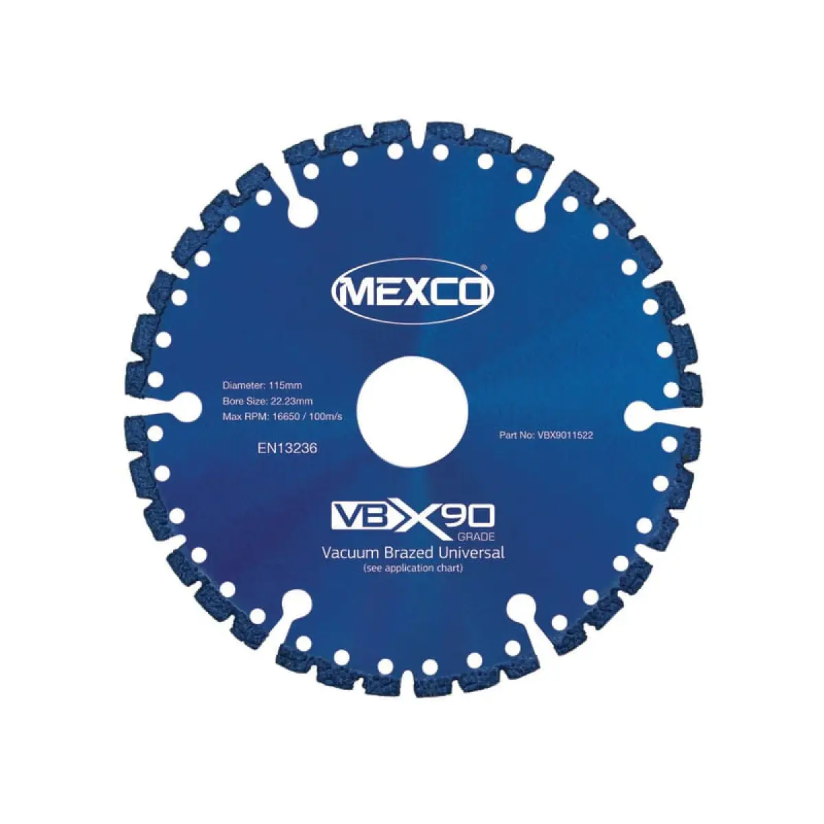 VBX90 Grade Universal Diamond Blade 115 x 22mm