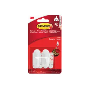 Command Small General Purpose Hooks x 2 17082
