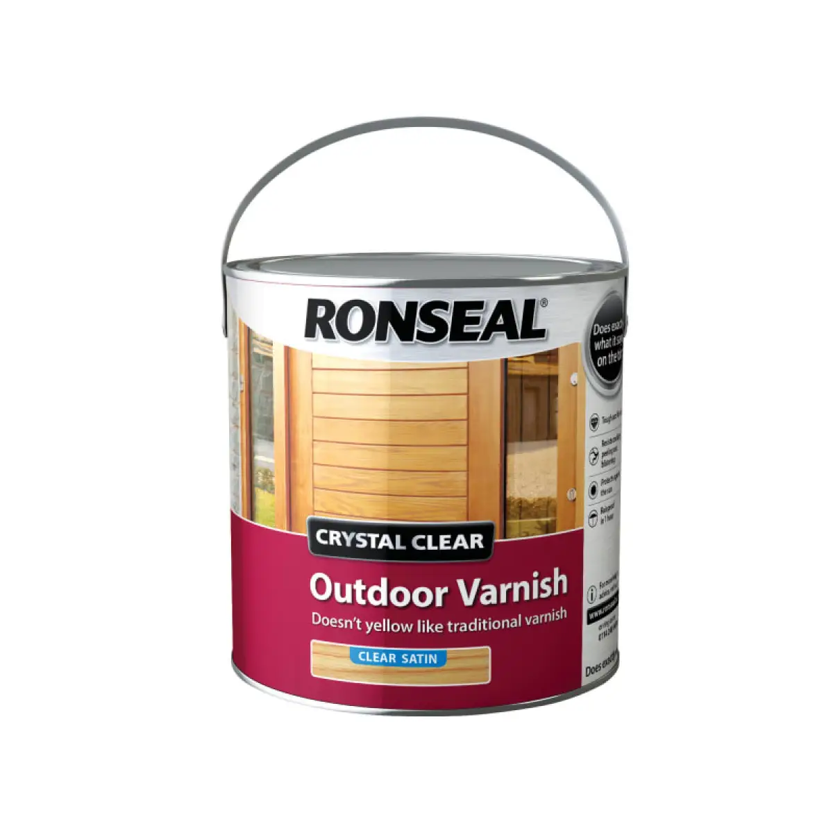 Crystal Clear Outdoor Varnish Satin 2.5 litre