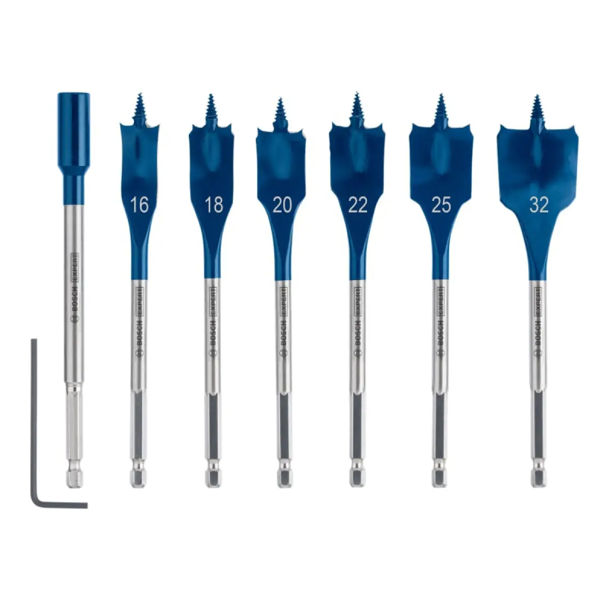 EXPERT Self Cut Speed Spade Drill Bit Set, 7 Piece