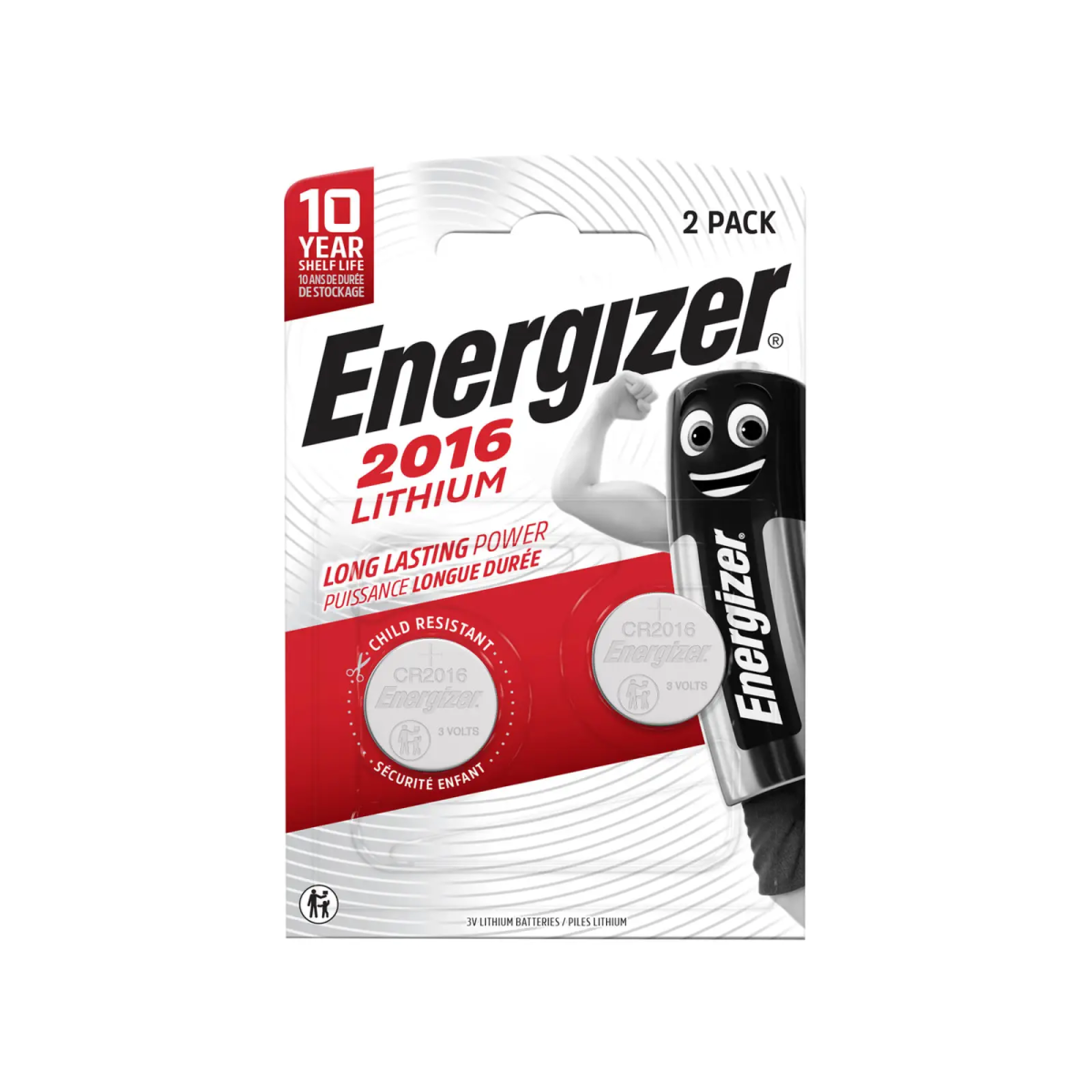 CR2016 Coin Lithium Battery (Pack 2)