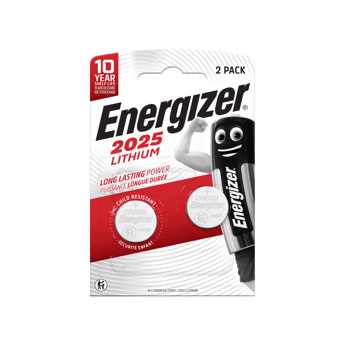 CR2025 Coin Lithium Battery (Pack 2)