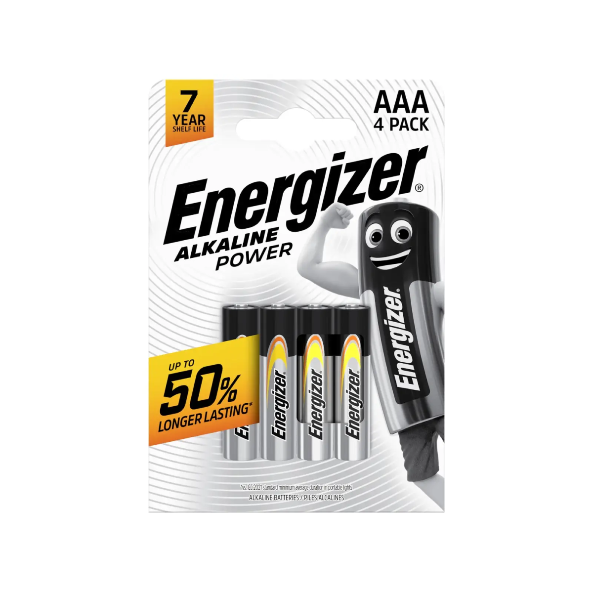 AAA Cell Alkaline Power Batteries (Pack 4)