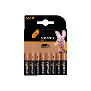 AAA Cell +100% Plus Power Batteries (Pack 16)