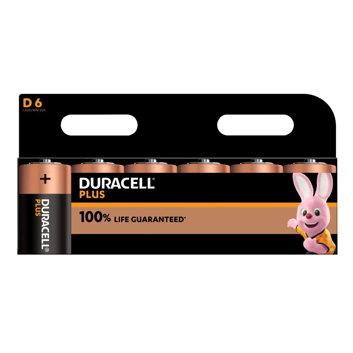 D Cell +100% Plus Power Batteries (Pack 6)