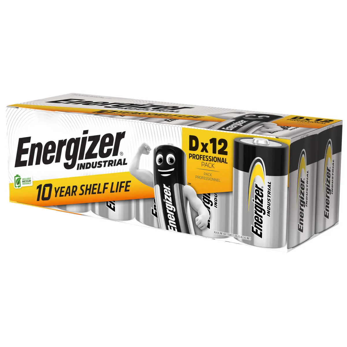 D Cell Industrial Batteries (Pack 12)
