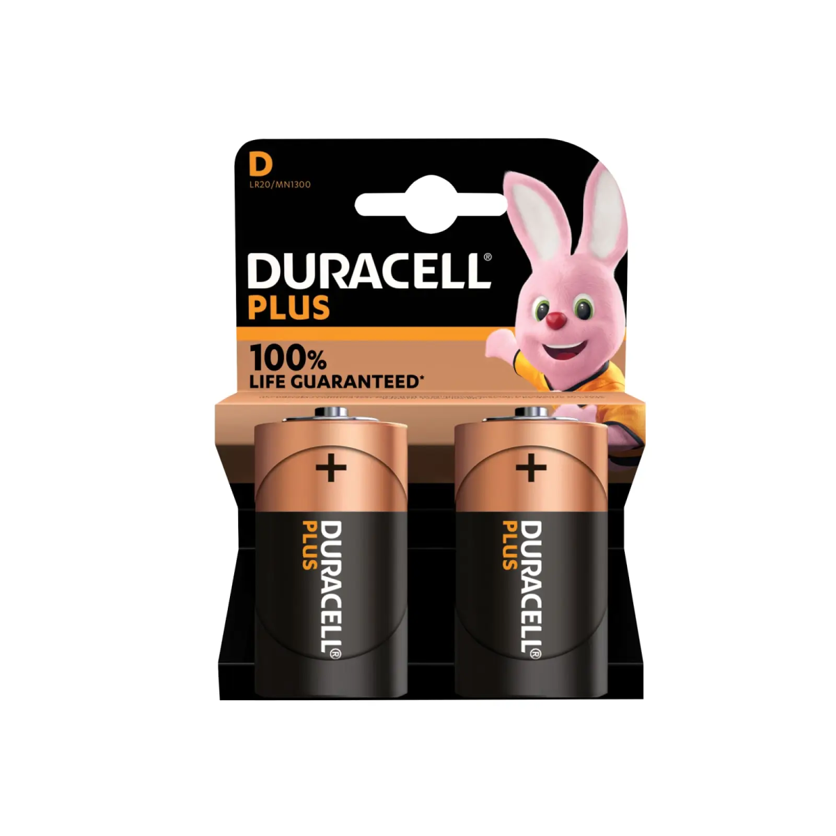 D Cell +100% Plus Power Batteries (Pack 2)