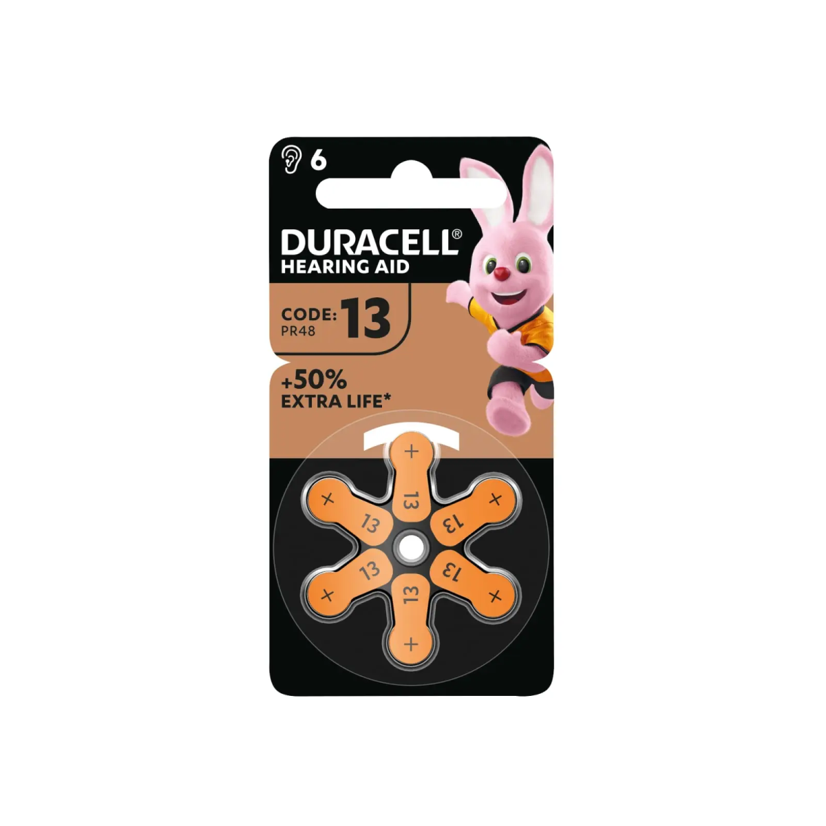 Hearing Aid Batteries Size 13 (6 Pack)