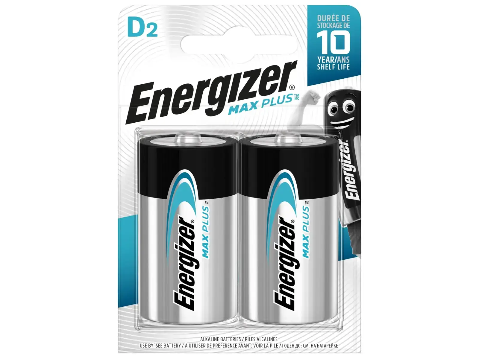 MAX PLUS™ D Alkaline Batteries (Pack 2)
