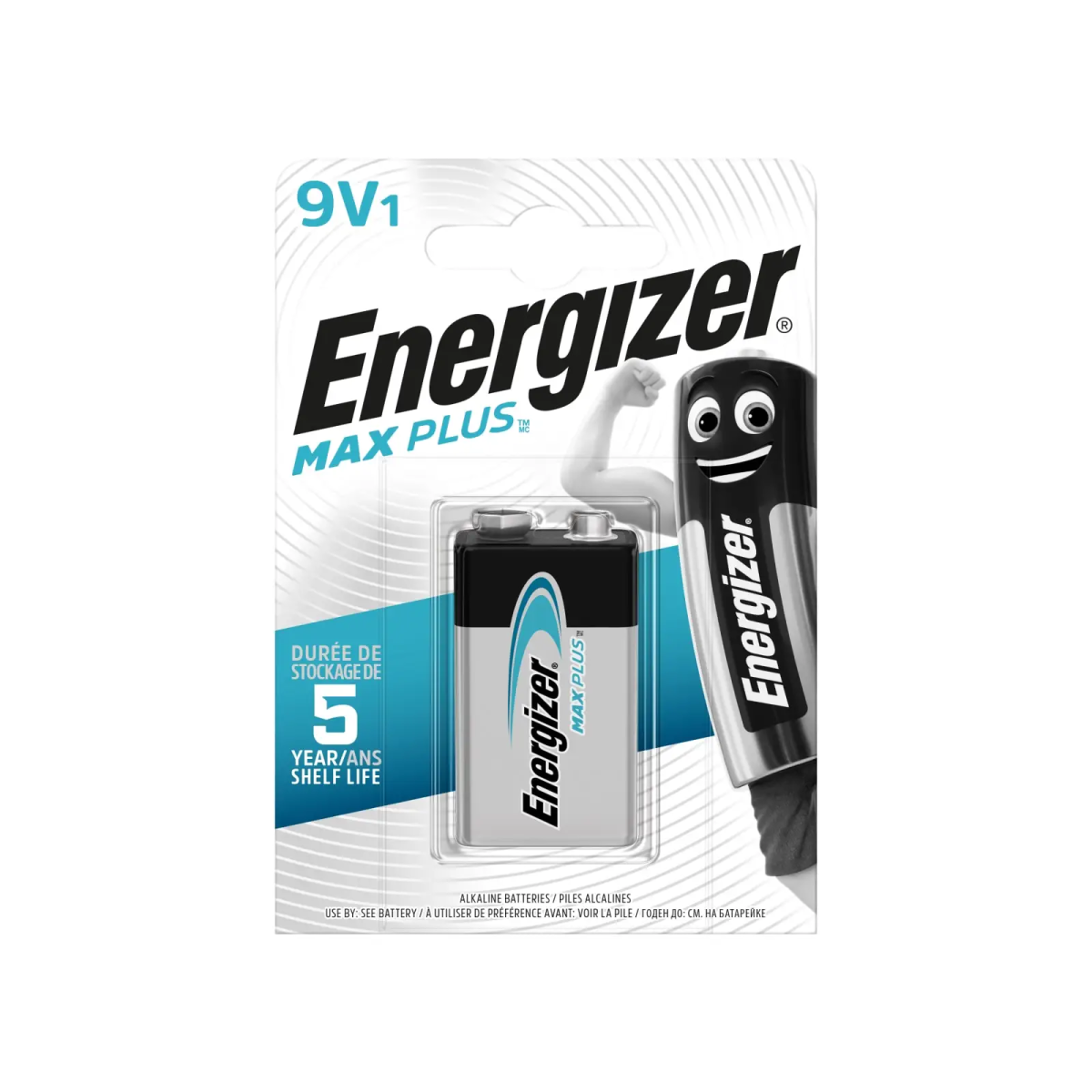 MAX PLUSโข 9V Alkaline Battery (Pack 1)