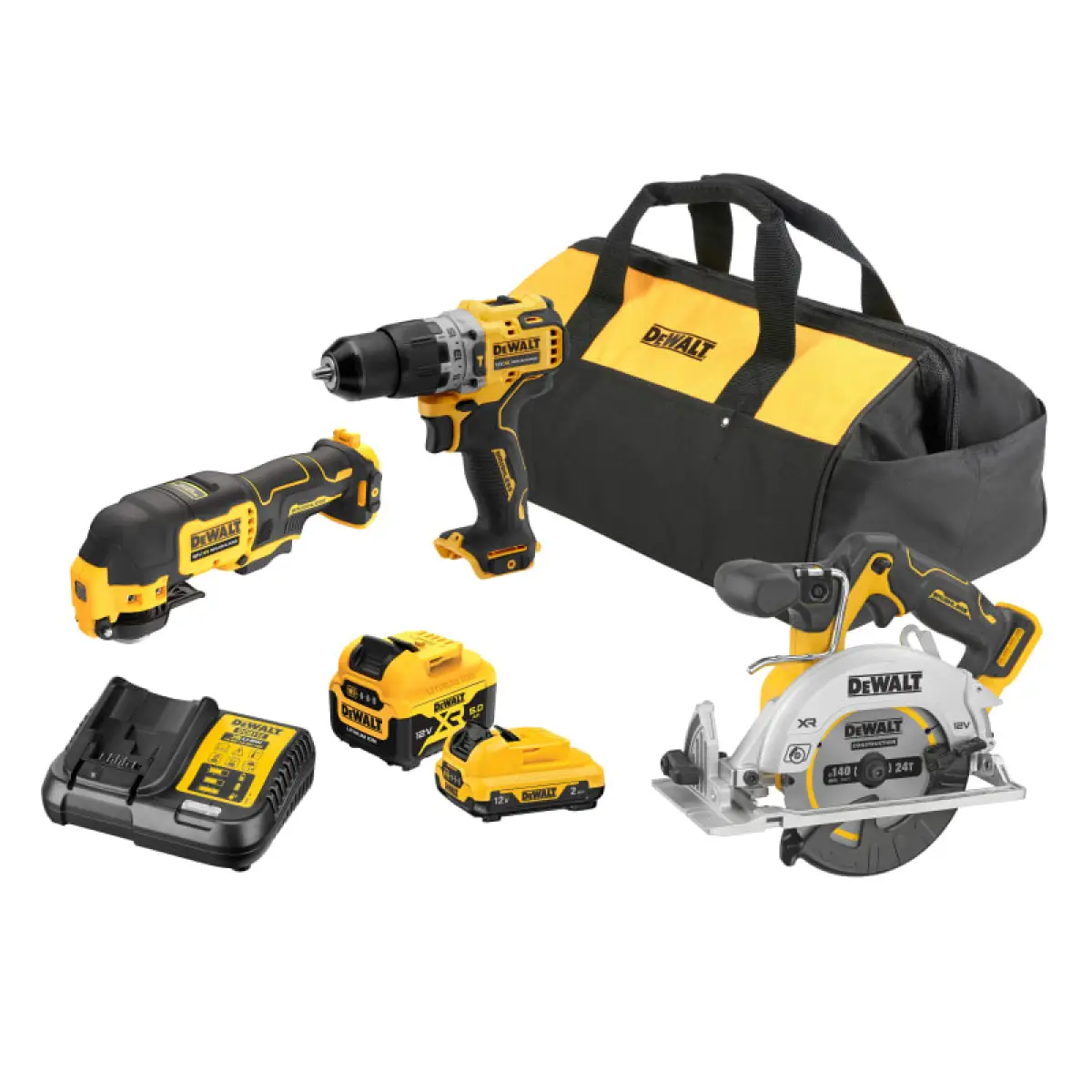 DCK318PD XR Brushless Kit 12V 1 x 2.0Ah & 1 x 5.0Ah Li-ion