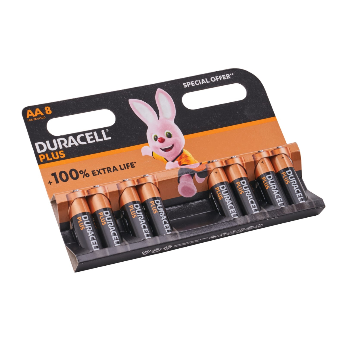 Plus Power AA Alkaline Batteries Promo Pack 8