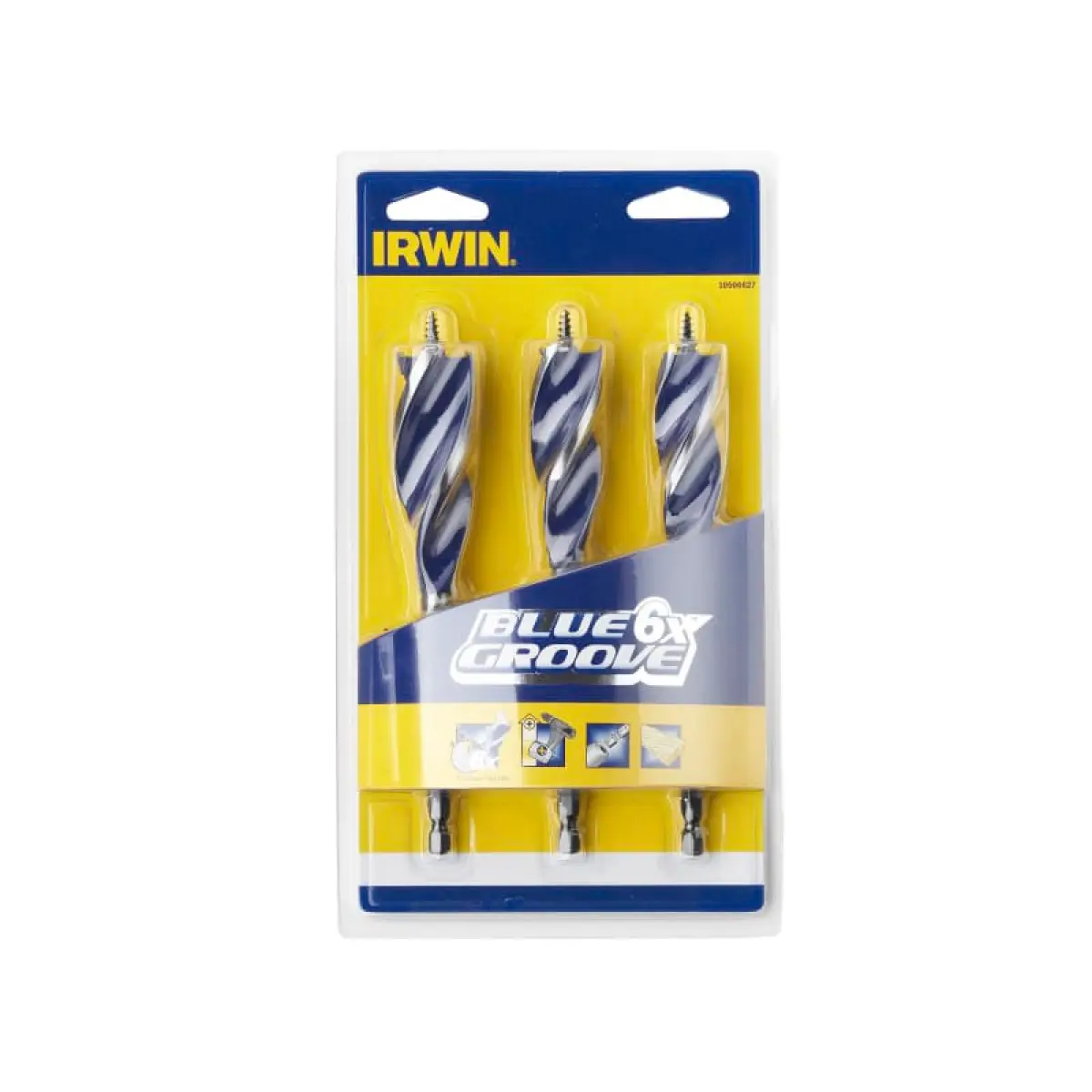 Blue Groove 6X Wood Drill Bit Set, 3 Piece