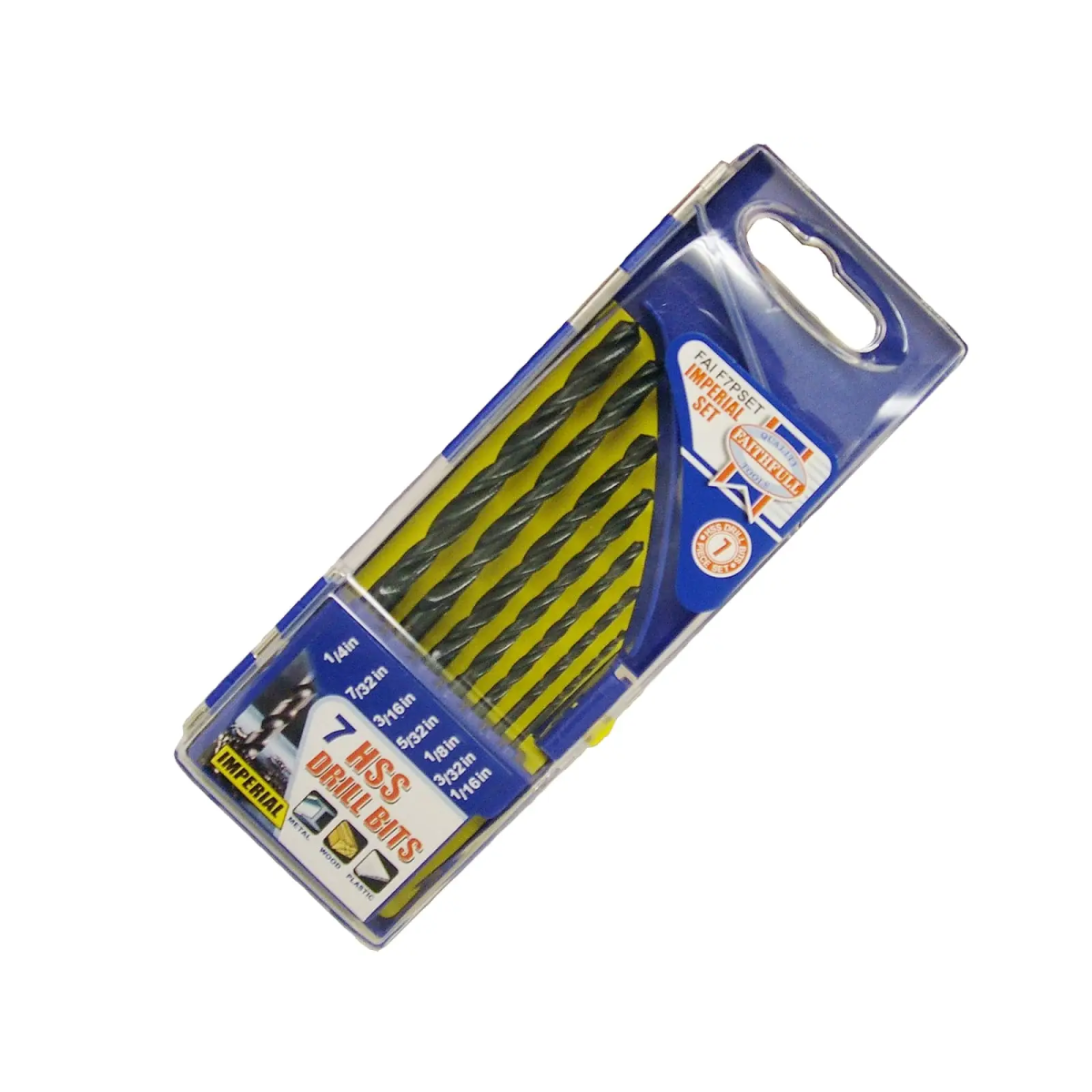 HSS Drill Bit Set of 7 1/16-1/4 x 1/32