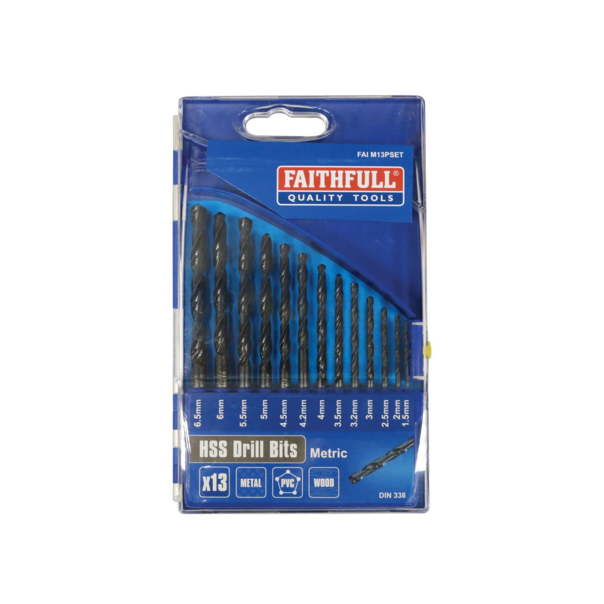 HSS Jobber Drill Bit Set, 13 Piece (1.5-6.5mm)