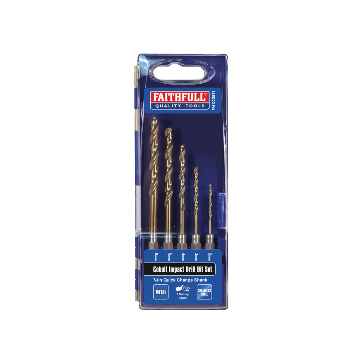 HSSE M35 Cobalt Quick-Change Impact Drill Bit Set, 5 Piece
