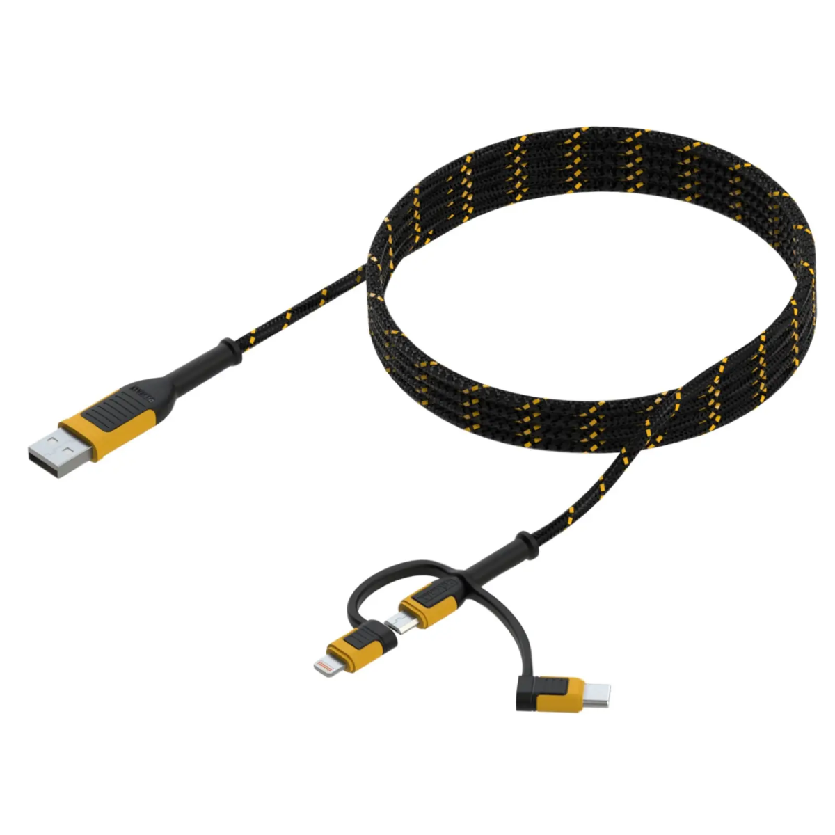 Reinforced Braided 3-in-1 Combo Cable 1.8m (6ft)