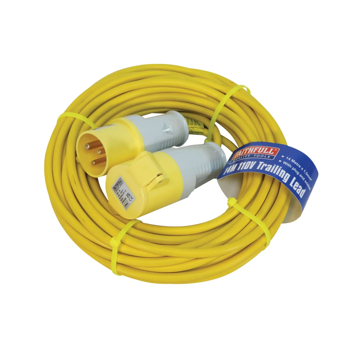 Trailing Lead 110V 16A 1.5mm Cable 14m