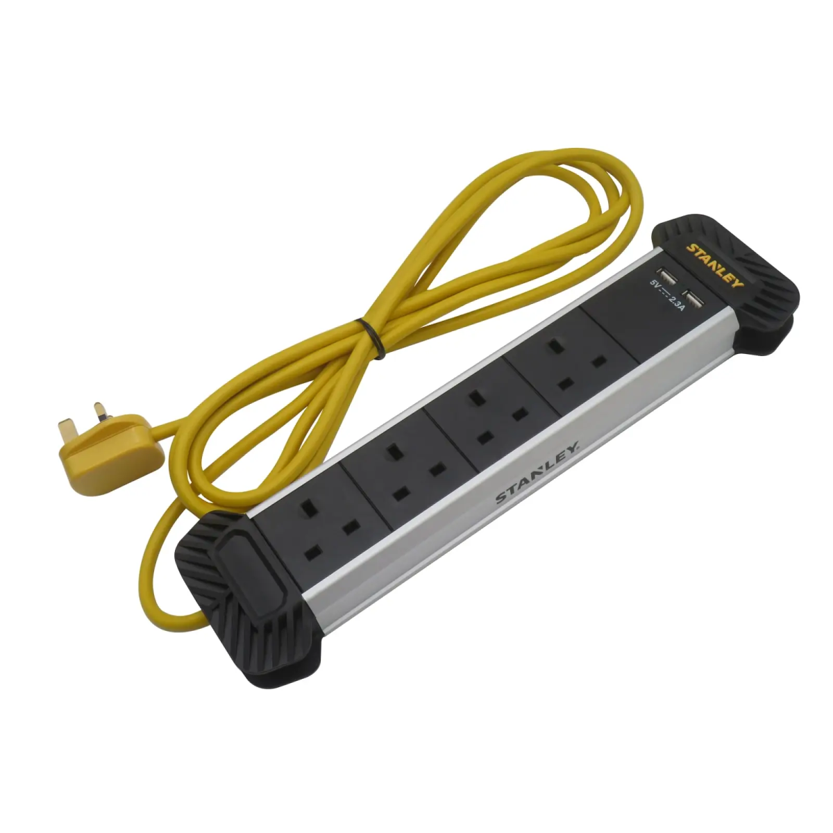4-Gang + 2 USB Powerboard with Cable Management 3m
