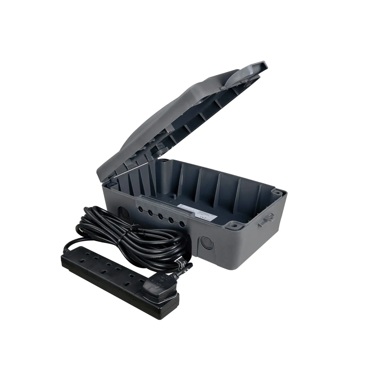 Weatherproof Box with 10m 240V 4-Way Bar