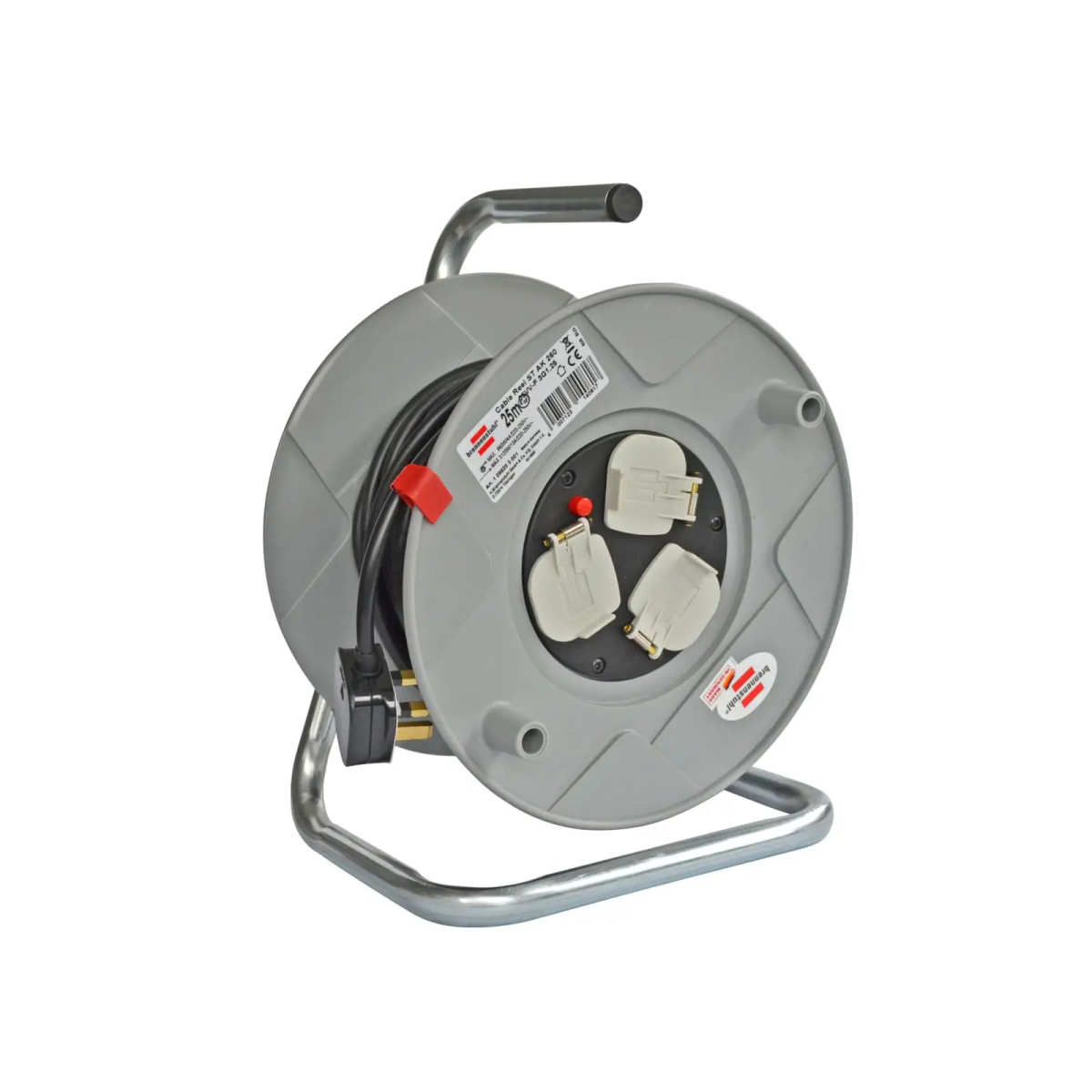 AK 260 Cable Reel 240V 13A 3-Socket 25m