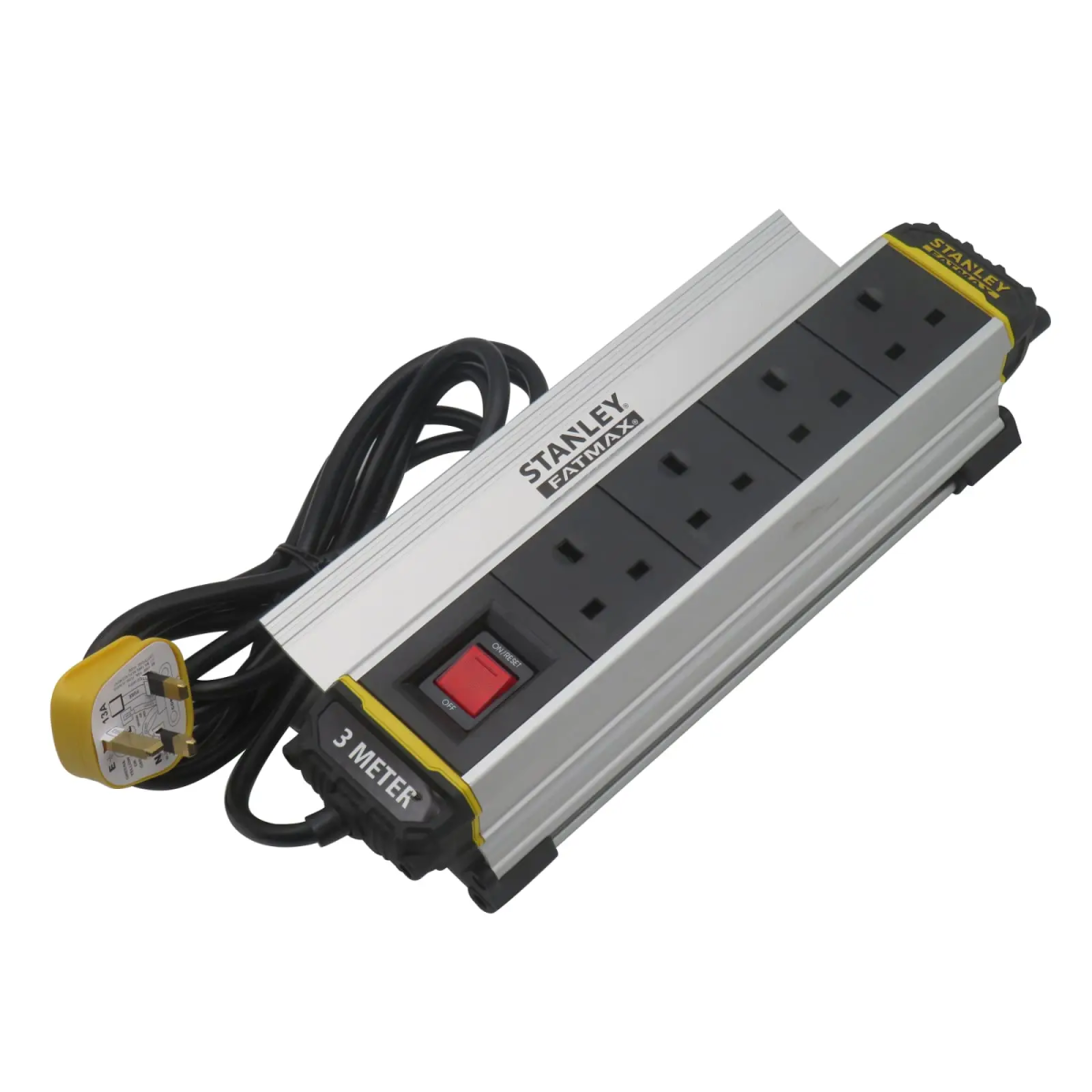 4-Gang IP20 Powerboard with Clamp 3m