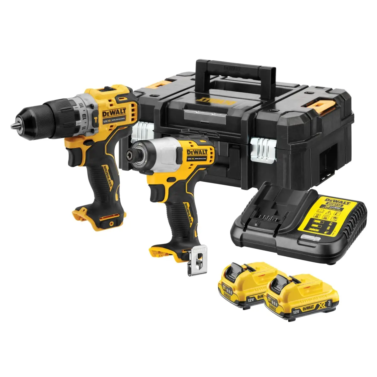 DCK2111L2T XR Brushless Sub-Compact Twin Pack 12V 2 x 3.0Ah Li-ion