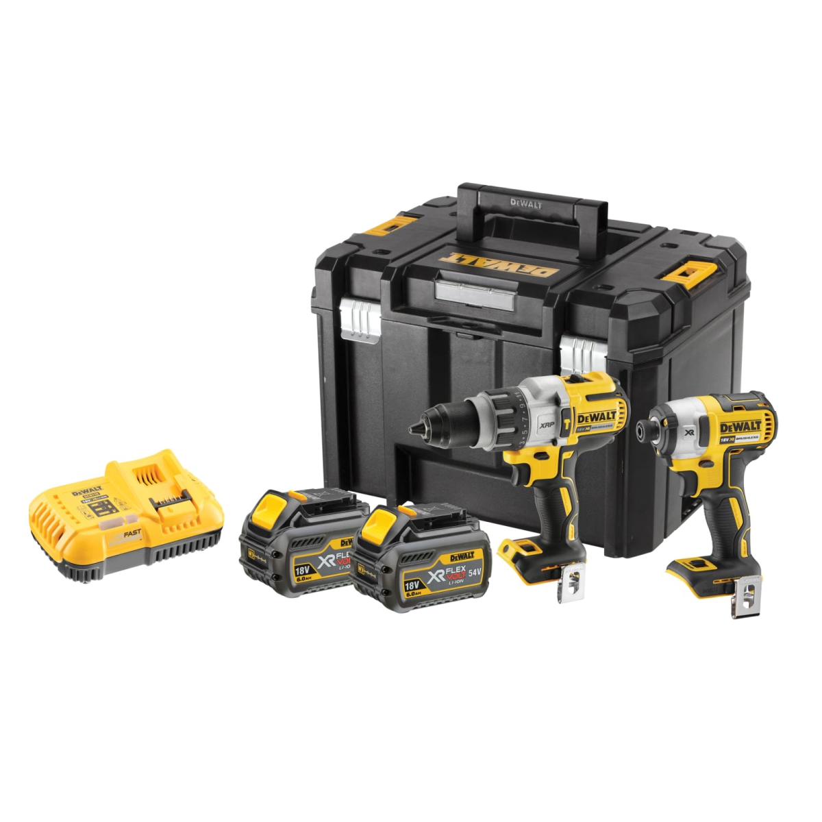 DCK276T2T FlexVolt XR Twin Pack 18V 2 x 18/54V 6.0/2.0Ah Li-ion