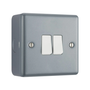 Metal Clad 2-Gang 2-Way Light Switch