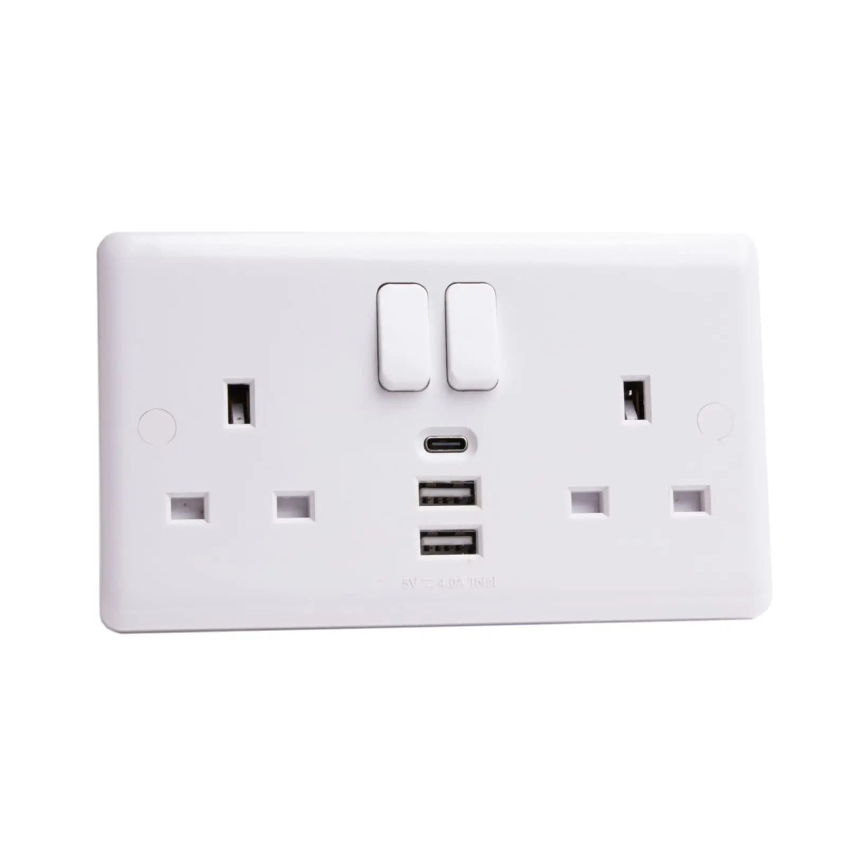 Switched Socket 2-Gang + 3 USB Ports 13A