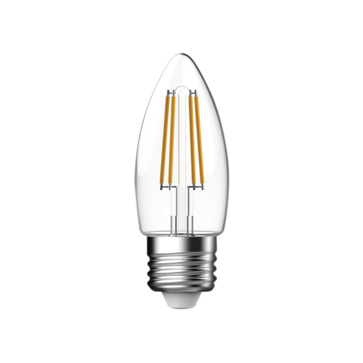 LED ES (E27) Candle Filament Non-Dimmable Bulb, Warm White 470 lm 4W