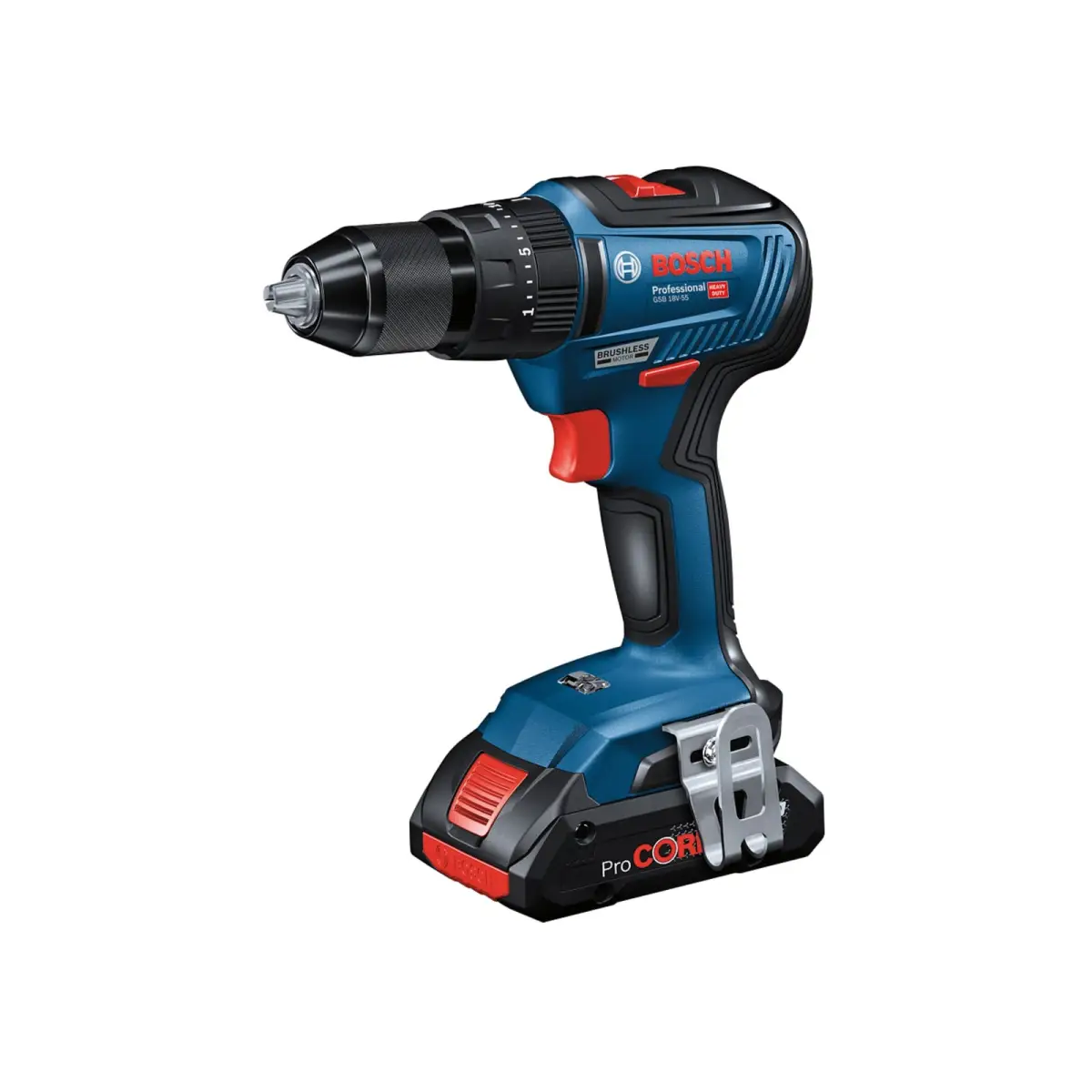 GSB 18V-55 Professional Combi Drill 18V 2 x 4.0Ah ProCORE18V Li-ion